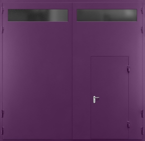 Крупногабаритные противопожарные ворота EI 60 с калиткой и стеклом (RAL 4001)